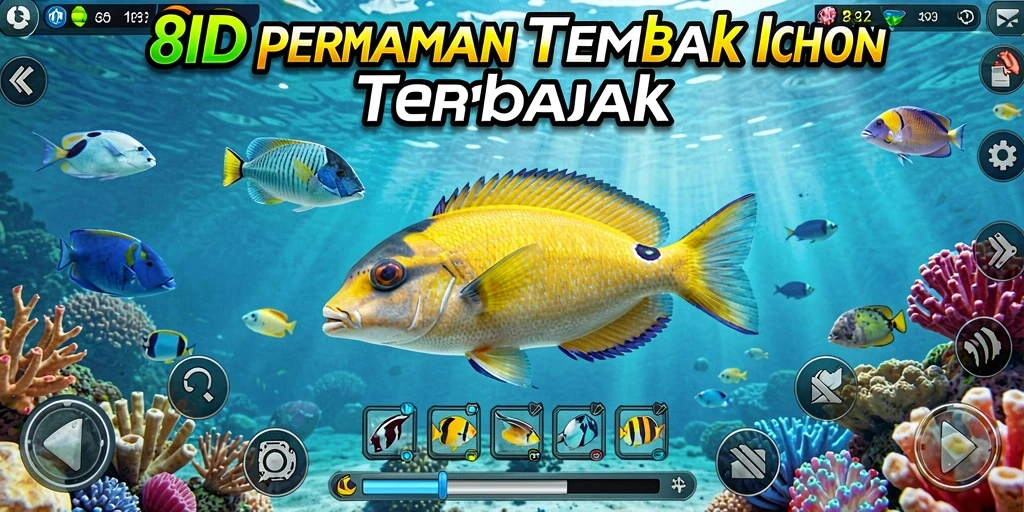 Screenshot gameplay 8ID menampilkan aksi menembak ikan yang seru.