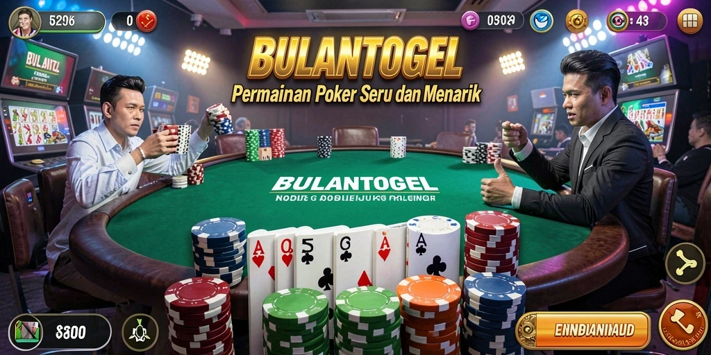 Tampilan gameplay seru dari BULANTOGEL saat bermain Poker.