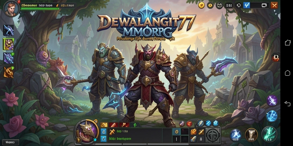Tampilan gameplay seru dalam DEWALANGIT77 dengan pertempuran epik.