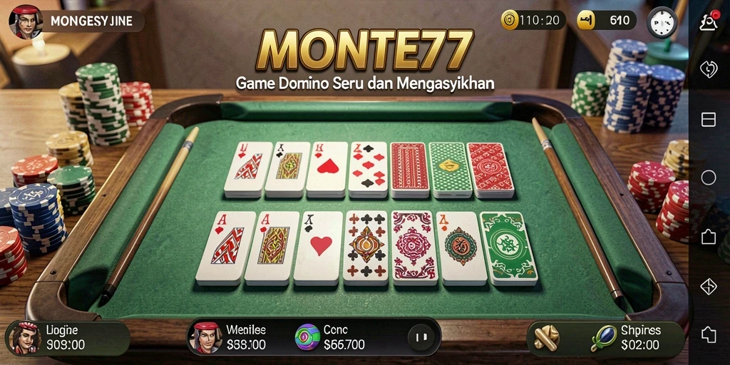 Screenshot gameplay MONTE77 dengan grafik menarik dan antarmuka pengguna yang ramah.