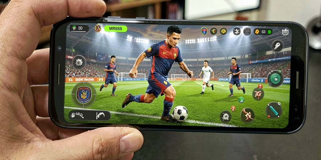 Tampilan mengesankan dari pertandingan dalam MR888 di lapangan sepak bola.