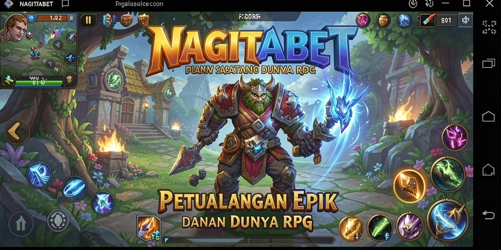 Tampilan gameplay NAGITABET yang menampilkan aksi RPG yang seru.