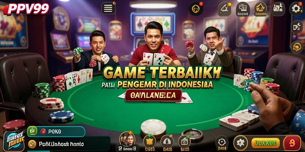 Tangkapan layar permainan Poker PPV99 yang mendebarkan.