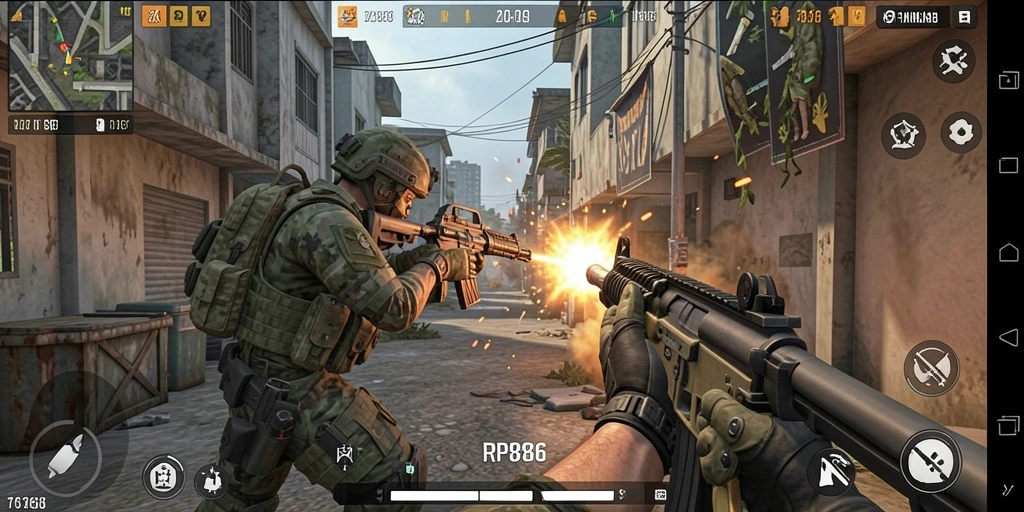 Gameplay seru dan mendebarkan dalam RP886.