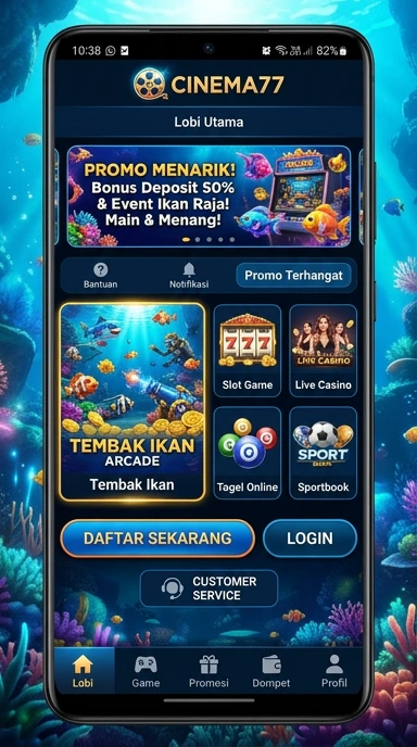 Tampilan antarmuka pengguna di cinema77 yang intuitif dan menarik.